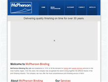 Tablet Screenshot of mcphersonbinding.com.au